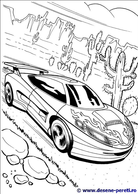 hot wheels desene colorat